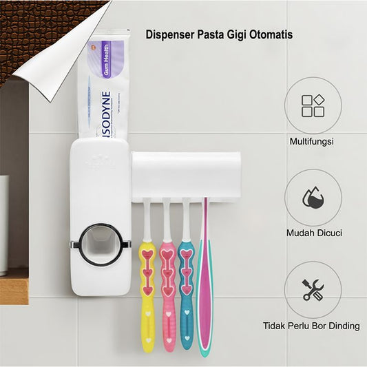 Tooth Paste Dispenser Wıth Brush Holder Best Combo