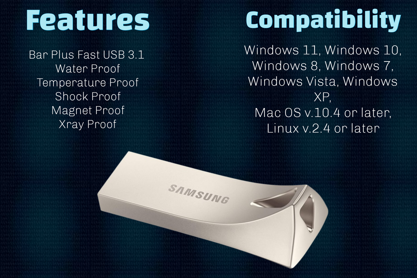 USB Flash Drive 3.1 Bar plus Branded USB Drive 16GB