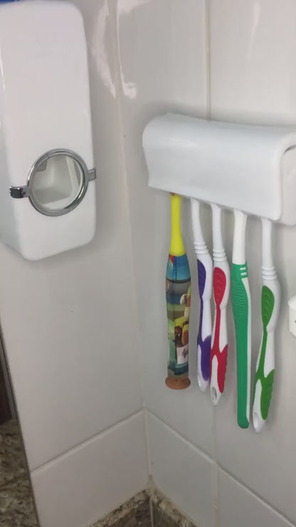 Tooth Paste Dispenser Wıth Brush Holder Best Combo